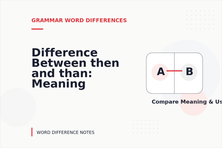 Difference Between then and than: Meaning and Examples