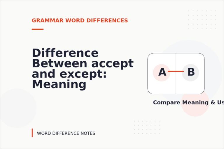 Difference Between accept and except: Meaning and Examples