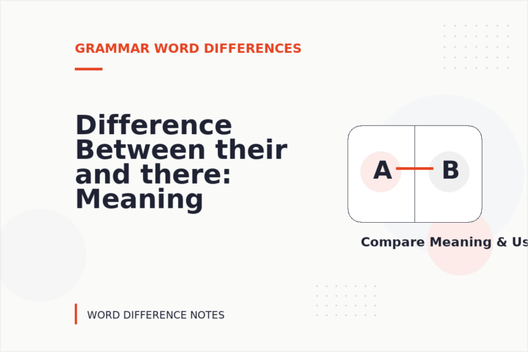 Difference Between their and there: Meaning and Examples Difference Between their and there: Meaning and Examples