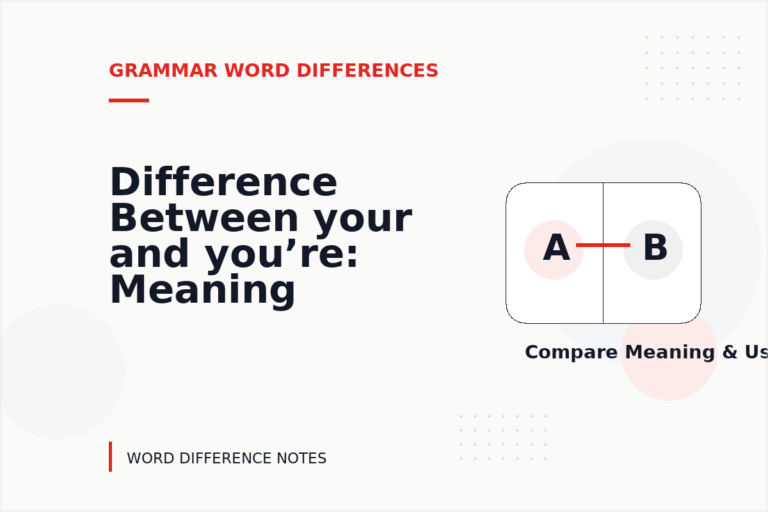 Difference Between your and you’re: Meaning and Examples