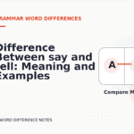 Difference Between say and tell: Meaning and Examples