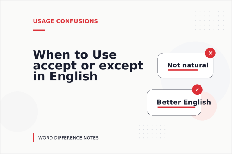 When to Use accept or except in English