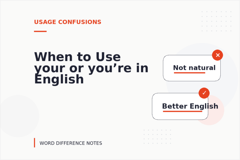 When to Use your or you’re in English