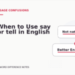 When to Use say or tell in English