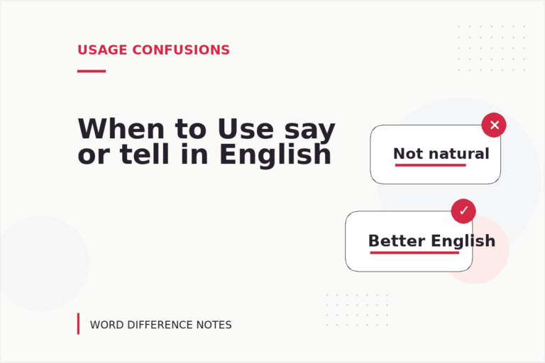 When to Use say or tell in English
