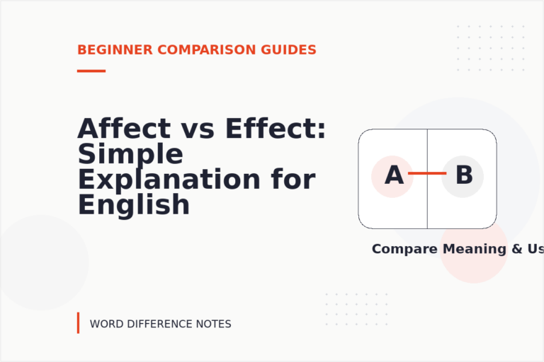 Affect vs Effect: Simple Explanation for English Learners
