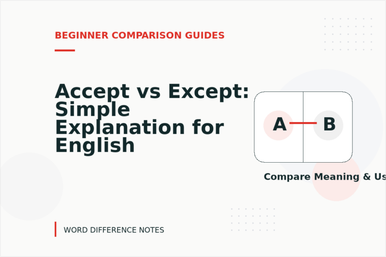 Accept vs Except: Simple Explanation for English Learners Accept vs Except: Simple Explanation for English Learners