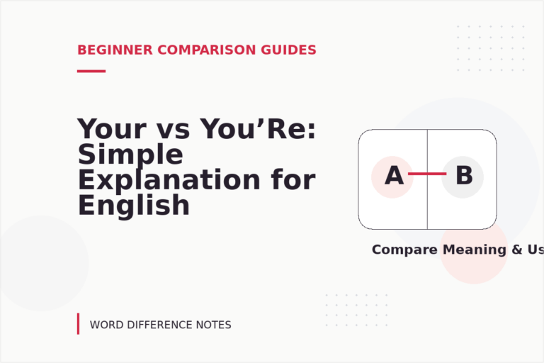 Your vs You’Re: Simple Explanation for English Learners