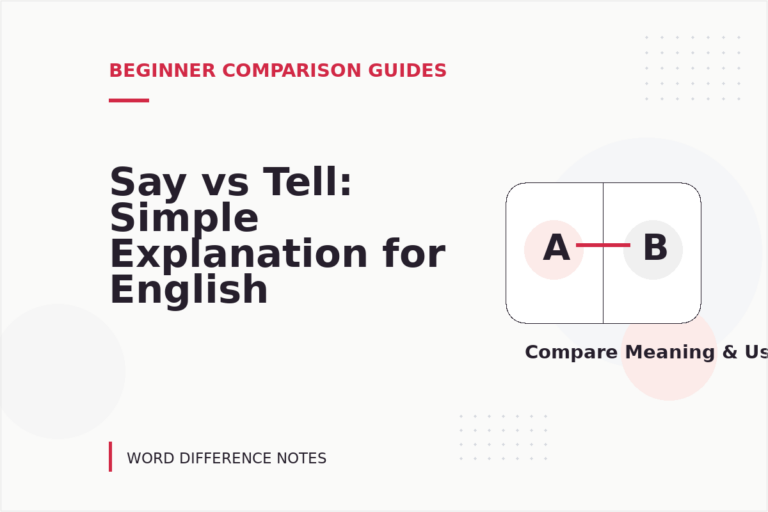 Say vs Tell: Simple Explanation for English Learners