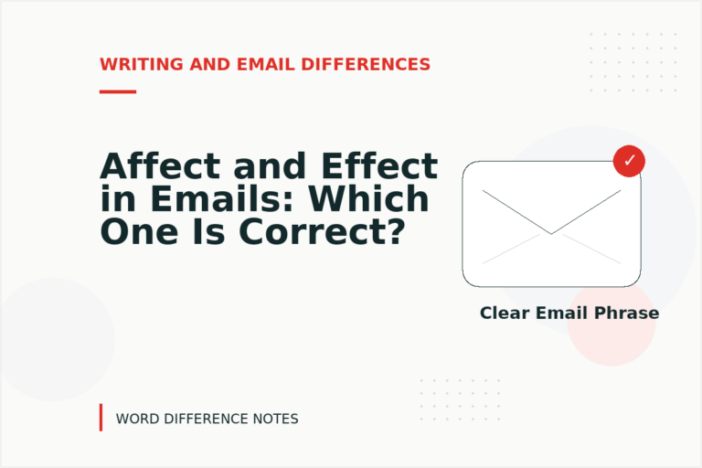 Affect and Effect in Emails: Which One Is Correct?