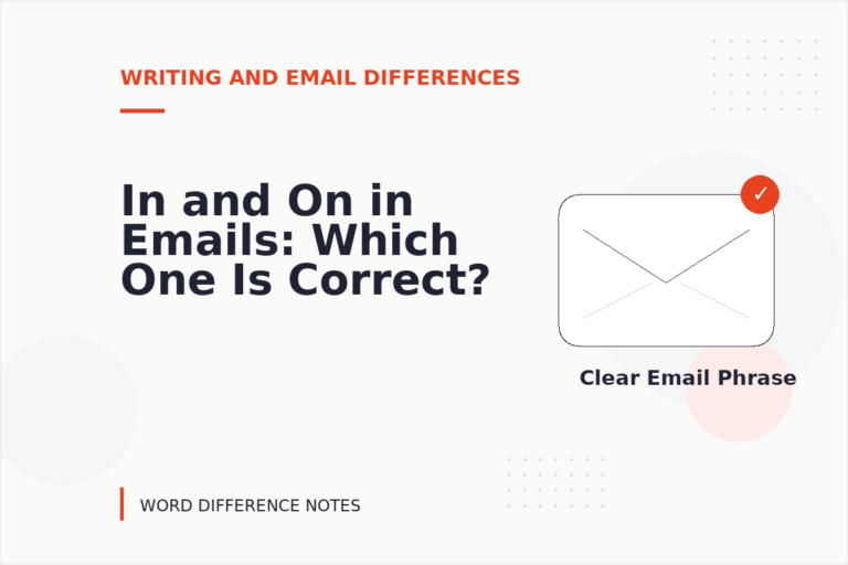 In and On in Emails: Which One Is Correct?