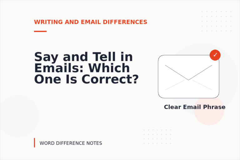 Say and Tell in Emails: Which One Is Correct?
