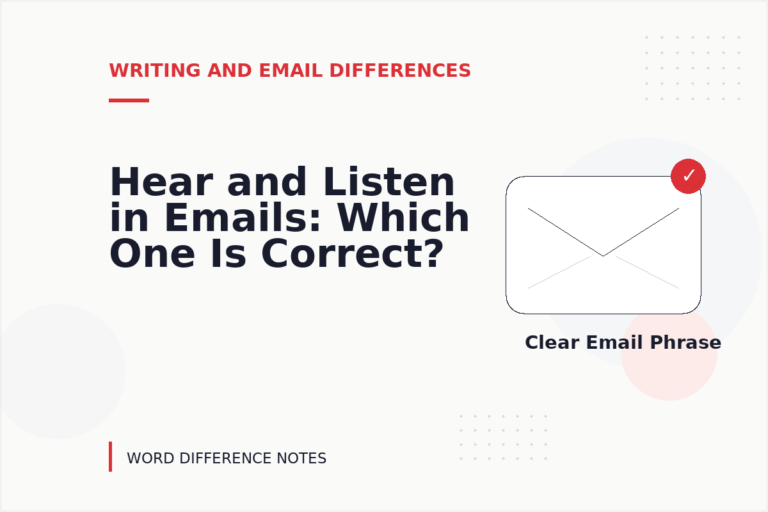 Hear and Listen in Emails: Which One Is Correct?